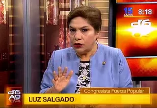 Luz Salgado: Yrupailla debe desistir de informe de mayoría sobre la DINI
