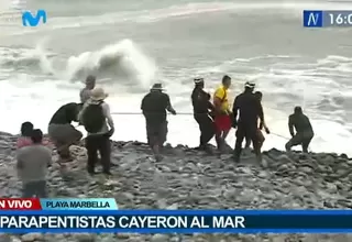 Magdalena: cuatro personas cayeron de 2 parapentes en playa Marbella 