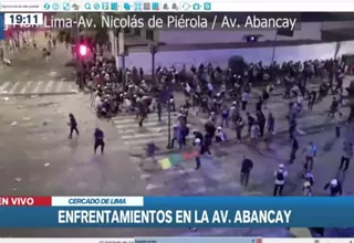 Manifestación en la avenida Abancay terminó en enfrentamientos