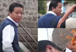 Manifestantes agredieron a congresista Germán Tacuri tras actividades en Ayacucho