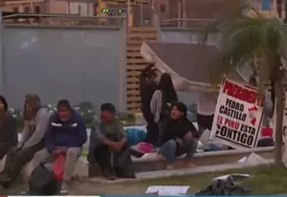 Manifestantes fueron desalojados de la Plaza Manco Cápac