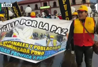 Marcha por la paz en Puno