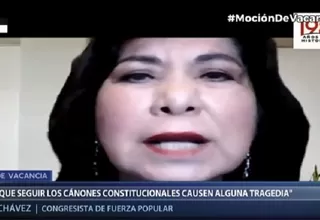 Martha Chávez: No podemos dejar que Vizcarra siga un minuto más