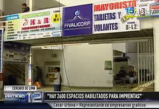 Más de 700 imprentas del centro de Lima se trasladaron a galerías