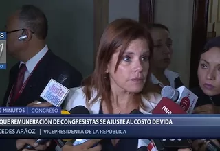 Mercedes Aráoz: Salario de congresistas está congelado, debería ajustarse