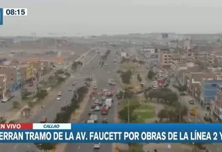 Metro de Lima: Policía controla tránsito tras cierre de tramo en avenida Faucett por obras