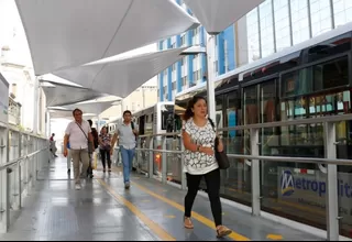 Metropolitano: instalan toldos de lona en zonas de embarque de estaciones