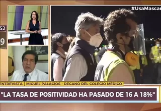 Miguel Palacios: "La tasa de positividad por COVID-19 pasó de 16 a 18 %"