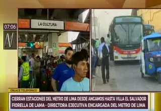 Metro de Lima: miles buscaron transporte alternativo por cierre de estaciones