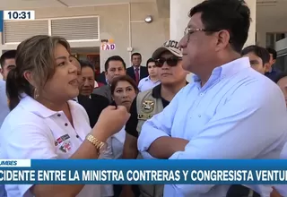 Ministra Contreras y congresista Ventura protagonizan discusión durante visita a colegio en Tumbes
