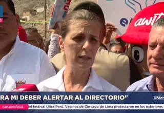 Ministra Pérez de Cuéllar tras separación de gerente general de Conafovicer: “Era mi debe alertar al directorio”