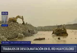 Ministro de Agricultura supervisó trabajos de descolmatación en río Huaycoloro