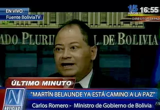 Ministro de Bolivia desmiente a Belaúnde: Está en perfectas condiciones de salud