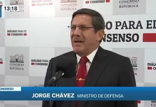 Ministro de Defensa sobre remoción de Jorge Angulo: Estados de emergencia no han sido sostenibles en el tiempo