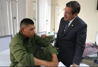 Ministro de Defensa visitó a soldados afectados por intoxicación