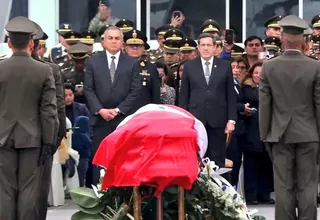 Ministros de Defensa y del Interior rindieron honores a militar fallecido en emboscada terrorista