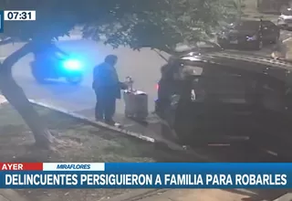 Miraflores: Delincuentes persiguieron a familia que llegó de viaje para asaltarla