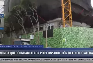 Miraflores: casa quedó inhabitable por construcción de edificio aledaño