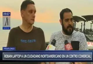 Miraflores: ciudadano norteamericano denunció robo de su laptop en restaurante 
