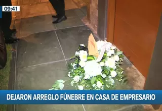 Miraflores: Dejan arreglo fúnebre y sobre con balas en casa de empresario