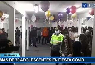 Más de 70 adolescentes fueron intervenidos en una fiesta COVID-19 en Miraflores