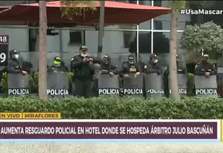 La PNP resguarda hotel en Miraflores en el que se encuentra Julio Bascuñán
