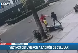 Miraflores: Transeúnte atrapó a ladrón que robó un celular