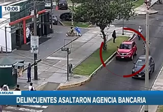 La Molina: Cámaras de seguridad captaron asalto a agencia bancaria