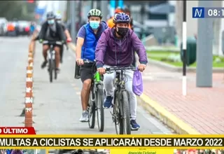 MTC posterga el inicio de aplicación de multas a ciclistas