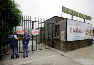 Municipalidad de Lima cerró por 30 días el parque de La Muralla