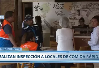 Municipalidad de San Miguel realiza inspección a locales de comida rápida
