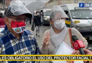 ¿Es obligatorio el uso del protector facial?