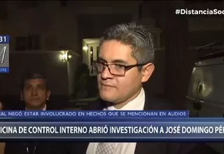 Oficina de Control Interno de la Fiscalía abrió investigación al fiscal José Domingo Pérez