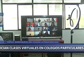 Los Olivos: Empezaron clases virtuales en colegios particulares