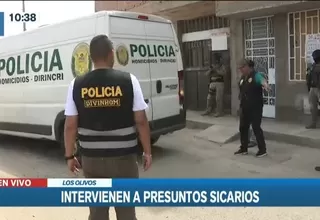 Los Olivos: Policía interviene inmueble y detiene a personas vinculadas al sicariato y narcotráfico