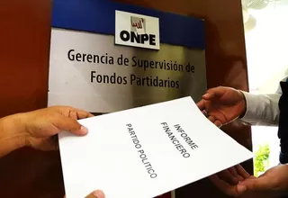 ONPE reporta que 20 partidos entregaron Información Financiera Anual 2017