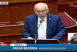 Óscar Becerra respondió pliego interpelatorio en el Congreso