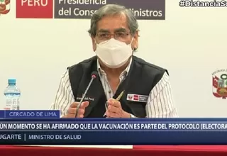 Ugarte: Miembros de mesa serán vacunados en un orden preferente, pero no necesariamente antes de elecciones