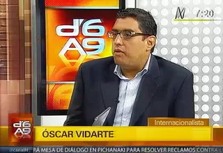 Óscar Vidarte: Cabe esperar una carta de protesta de Perú a Chile por espionaje  