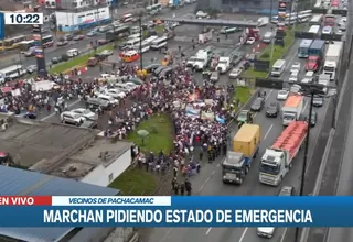 Pachacamac: Vecinos marchan para pedir declarar estado de emergencia en el distrito