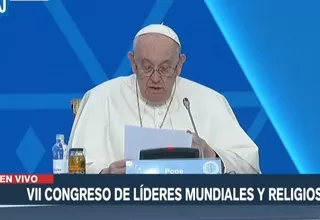 Papa Francisco participa en congreso de líderes mundiales y religiosos