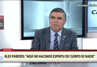 Paredes: Pedro Castillo es el responsable de anunciar quién sería el presidente del Consejo de Ministros