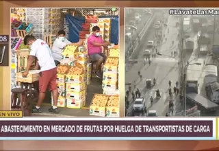 Paro de transportistas: Solo ingresó la mitad de carga habitual al Mercado de Frutas