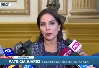 Patricia Juárez: Es imposible que Congreso dé marcha atrás sobre miembros de JNJ