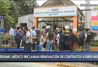 Personal de salud de base del Comando COVID-19 de Lima Norte reclama renovación de sus contratos