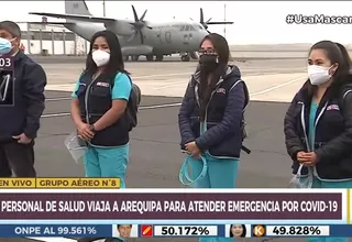 Personal de salud viaja a Arequipa para atender emergencia por coronavirus