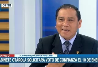 Perú Libre anunció que no dará el voto de confianza al gabinete Otárola