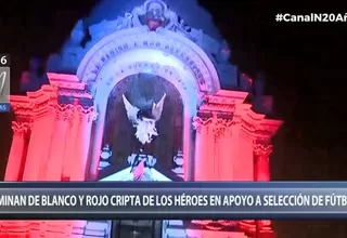 Perú vs. Brasil: Cripta de Los Héroes del Presbítero Maestro se iluminó de rojo y blanco 