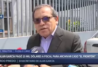 Pinedo: "Nadie en vida acusó a Alan García de haber recibido dinero"