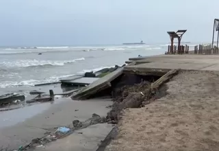 Pisco: Borde costero dañado por fuerte oleaje